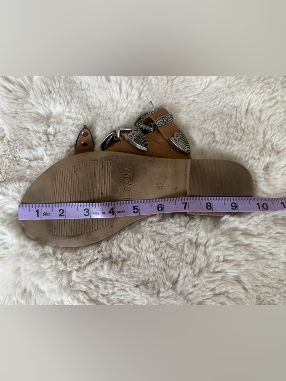 Sol Sana Leather Buckle Sandals. Size: 37 (6.5-7) - Picture 8 of 8